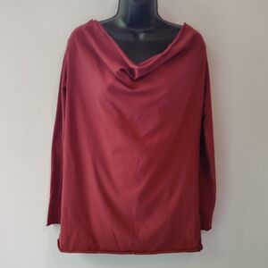 Crossley Cotton Knit Cowl Neck Top M